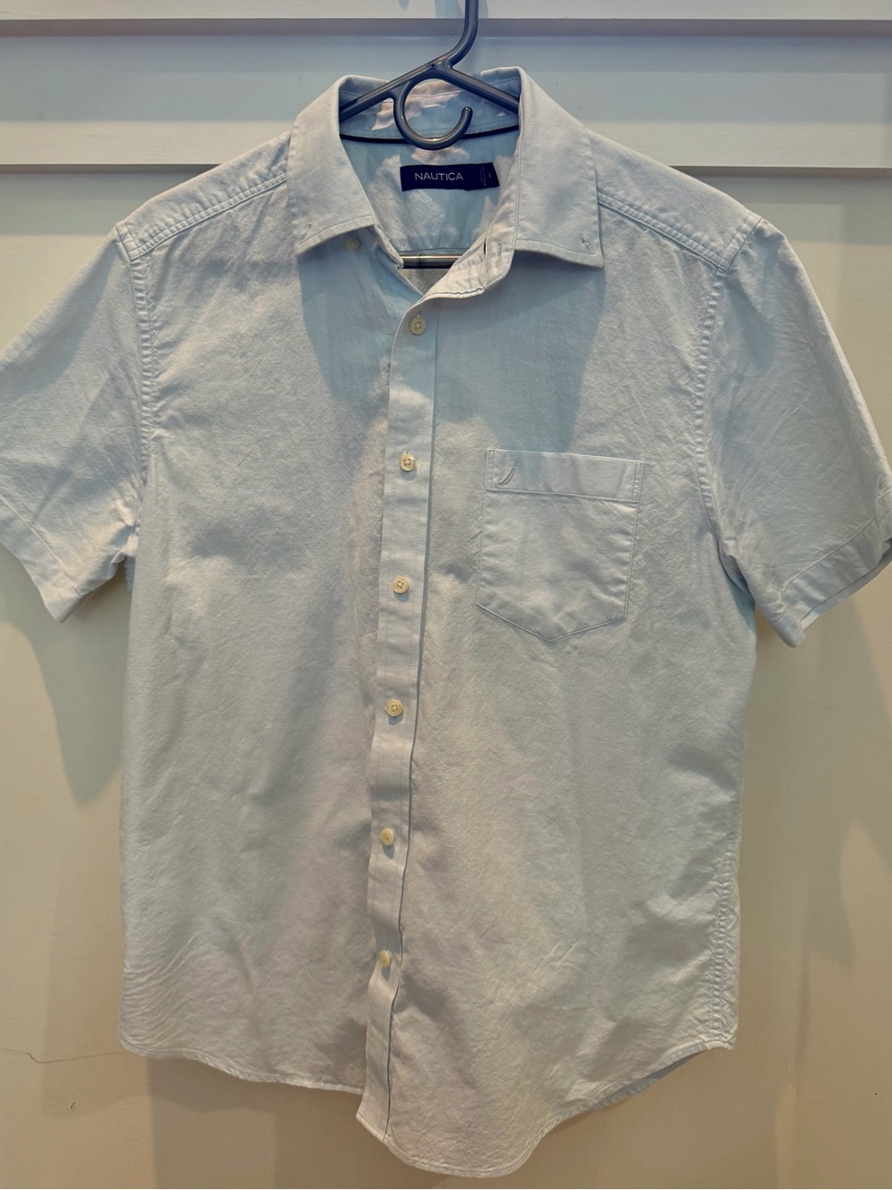 Nautica Light Blue Short Sleeve Button-Down Shirt